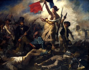 La Liberté guidant le peuple (28 juillet 1830), 1830. Huile sur toile, 260 x 325 cm. Musée du Louvre, Paris.